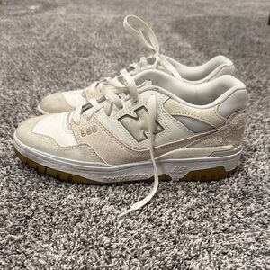 New Balance 550 Cream and White Sneakers